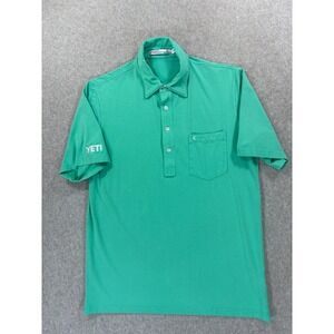 Criquet‎ YETI Short Sleeve Players Polo Shirt (Men's Medium) Seafoam Green